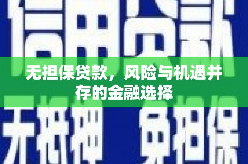 鱼池无担保贷款，风险与机遇并存的金融选择