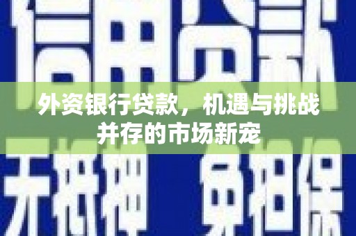 鱼池外资银行贷款，机遇与挑战并存的市场新宠