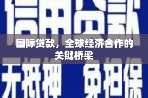 鱼池国际贷款，全球经济合作的关键桥梁