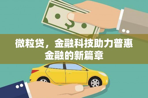 鱼池微粒贷，金融科技助力普惠金融的新篇章
