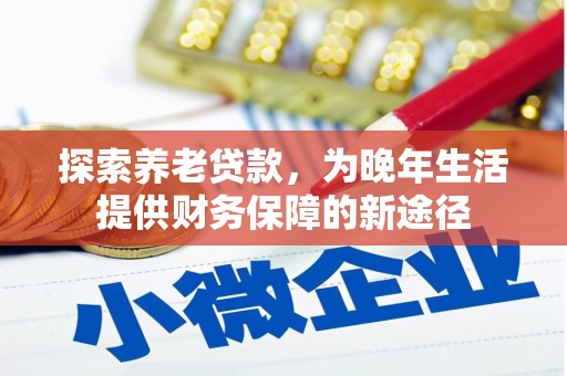 鱼池探索养老贷款，为晚年生活提供财务保障的新途径