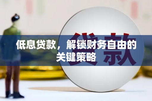 鱼池低息贷款，解锁财务自由的关键策略