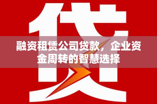 鱼池融资租赁公司贷款，企业资金周转的智慧选择