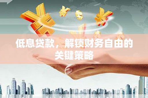 鱼池低息贷款，解锁财务自由的关键策略