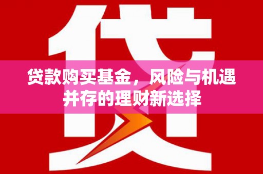 鱼池贷款购买基金，风险与机遇并存的理财新选择