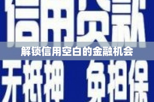 鱼池解锁信用空白的金融机会