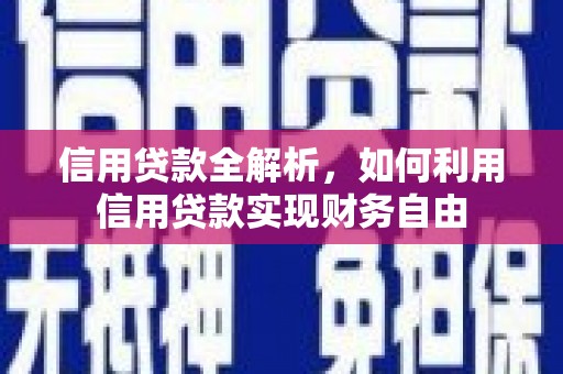 鱼池信用贷款全解析，如何利用信用贷款实现财务自由