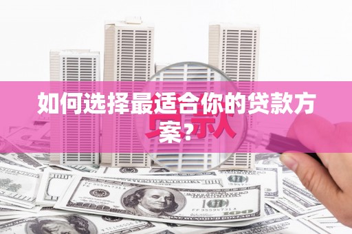 鱼池如何选择最适合你的贷款方案？